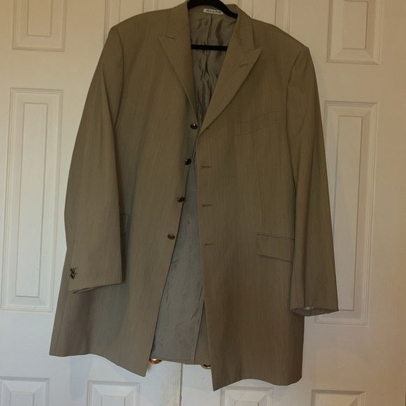 PAL Zileri luxury Camel Vintage style Made in Italy Wool Business Men suit Sz 58 - Picture 5 of 16